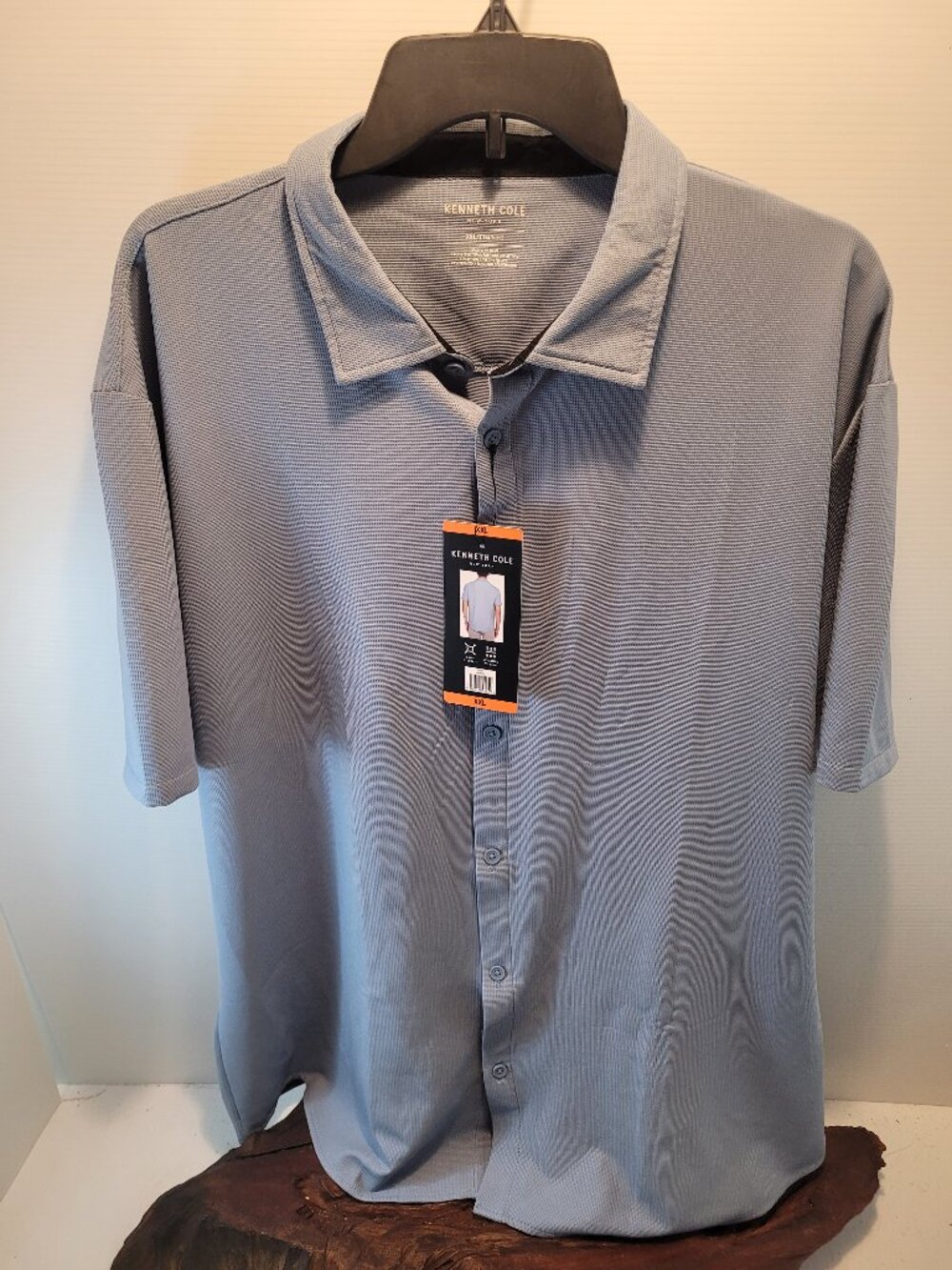 Kenneth Cole Button Up Golf Shirt XXL NWT With Issue